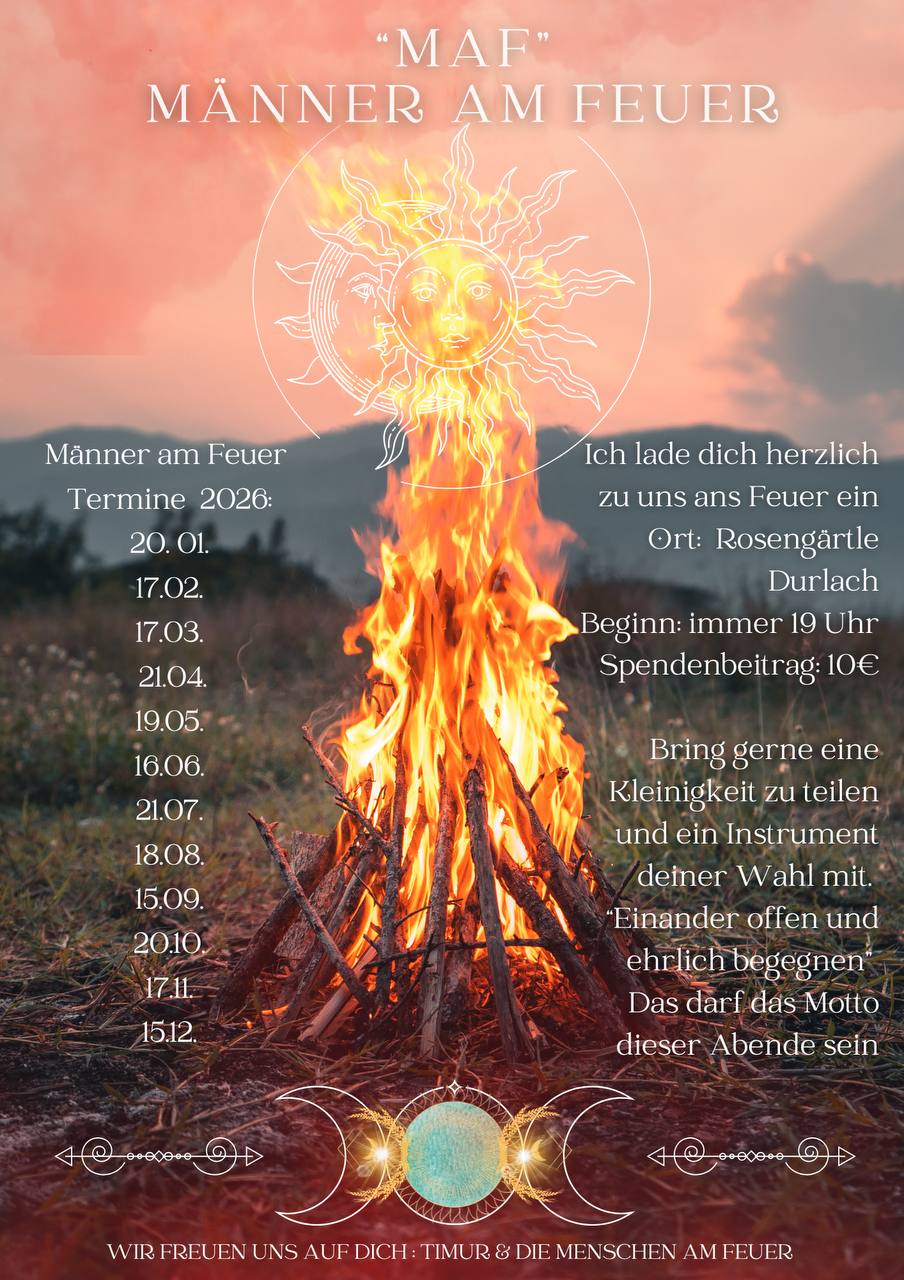 Männer am Feuer — monatlicher Kreis